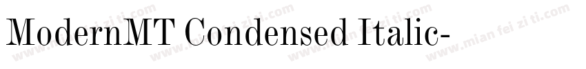 ModernMT Condensed Italic字体转换